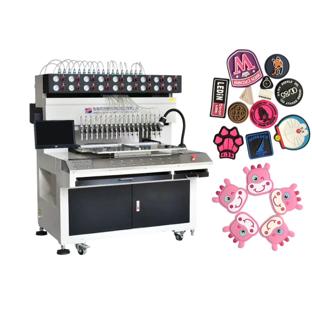 Happy face emoji soft pvc Keyring filling machine